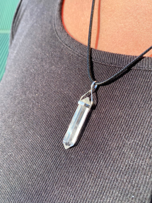 Crystal Necklace - Clear Quartz Pendant